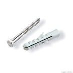 Parafuso rosca soberba cabeça sextavada com bucha de nylon 10mm 02 unidades Bemfixa