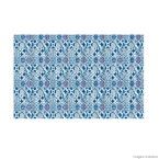 Passadeira PVC 43cm x 1 metro Tropical azulejo português azul Kapazi