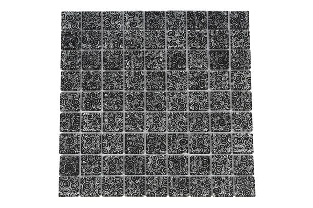 Pastilha 30 X 30 Cm Arabesco Preto 1 Peça