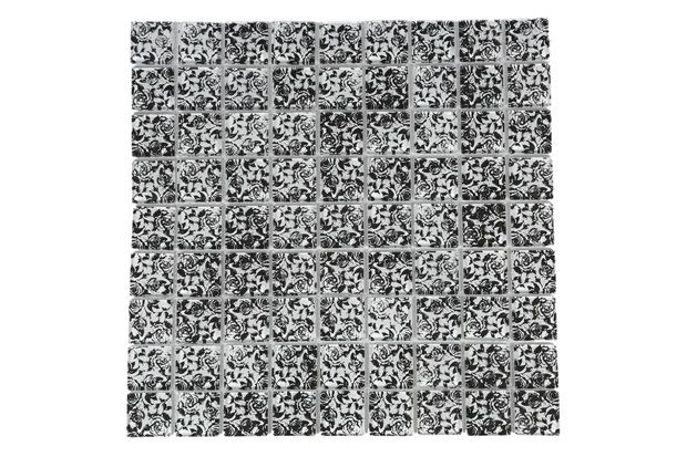 Pastilha 30 X 30 Cm Bouquet Preto 1 Peça