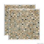Pastilha de pedra Diamond placa 31x31cm bege Glass Mosaic