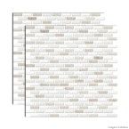 Pastilha de pedra Mix 28,6x30,2cm white 15 peças Portinari