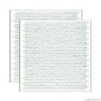 Pastilha de pedra Strip placa 28,6x28,6cm branco Glass Mosaic