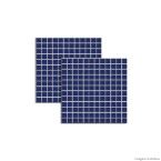 Pastilha de porcelana 2,5x2,5cm placa 31x31cm azul equatorial Jatobá