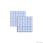 Pastilha de porcelana 5x5cm placa 31x31cm azul búzios Jatobá