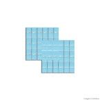Pastilha de porcelana 5x5cm placa 31x31cm azul natal Jatobá