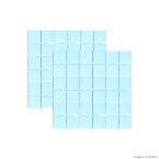 Pastilha de porcelana 5x5cm placa 31x31cm azul trancoso Jatobá