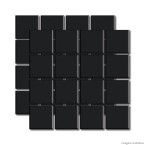 Pastilha de porcelana 5x5cm placa 31x31cm preto wagner Jatobá