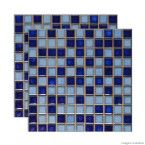 Pastilha de porcelana PL8410 2,5x2,5cm placa 30x30cm batida Jatobá