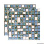 Pastilha de porcelana PL8420 2,5x2,5cm placa 30x30cm batida Jatobá