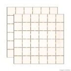 Pastilha de porcelana Point system 5x5cm placa 30,3x30,3cm branco Jatobá