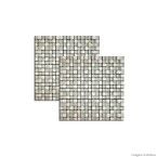 Pastilha de vidro 1,5x1,5cm placa 30x30cm light Crystalcor