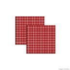 Pastilha de vidro 2,5x2,5cm placa 30x30cm com 5 peças carmim Portinari