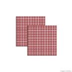 Pastilha de vidro 2,5x2,5cm placa 30x30cm com 5 peças rosa antigo Portinari