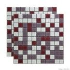 Pastilha de vidro 30x30cm mescla alexandrita Vidro Real