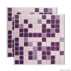 Pastilha de vidro 30x30cm mescla ametista Vidro Real