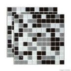 Pastilha de vidro 30x30cm mescla cinza Vidro Real