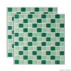 Pastilha de vidro 30x30cm mescla musgo Vidro Real