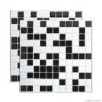 Pastilha de vidro 30x30cm mescla preto e branco Vidro Real