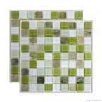 Pastilha de vidro 30x30cm mix Pastilha green Vidro Real