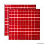 Pastilha de vidro 30x30cm vermelha Vidro Real