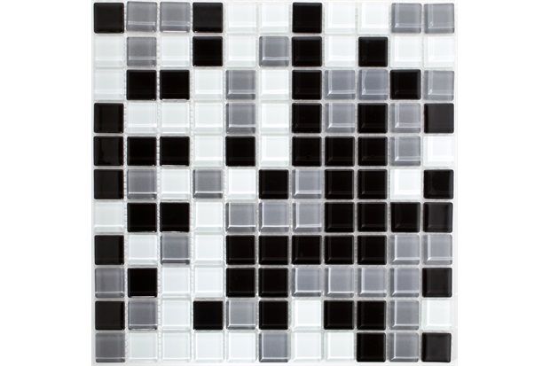 Pastilha de Vidro Adesiva Preta 30x30cm