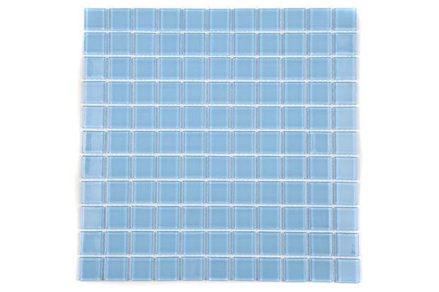 Pastilha de Vidro Cristal Azul Claro 30 X 30 Cm 1 Peça