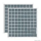 Pastilha de vidro Cristal placa 29,2x29,2cm cinza Glass Mosaic