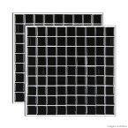 Pastilha de vidro Cristal placa 29,2x29,2cm preto Glass Mosaic