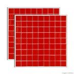 Pastilha de vidro Cristal placa 29,2x29,2cm vermelho Glass Mosaic