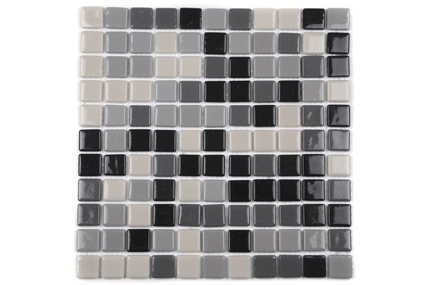 Pastilha de Vidro Ecológica Mesclada Cinza 30 X 30 Cm 1 Peça