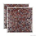 Pastilha de vidro Glass Stone placa 31x31cm marrom e begeGlass Mosaic