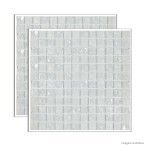 Pastilha de vidro Ice placa 30x30xcm branco Glass Mosaic