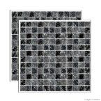 Pastilha de vidro Ice placa 30x30xcm preto Glass Mosaic