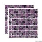 Pastilha de vidro Ice placa 30x30xcm roxo Glass Mosaic