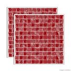 Pastilha de vidro Ice placa 30x30xcm vermelho Glass Mosaic