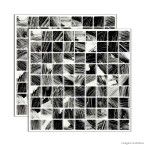 Pastilha de vidro Monet placa 29,2x29,2cm preto Glass Mosaic
