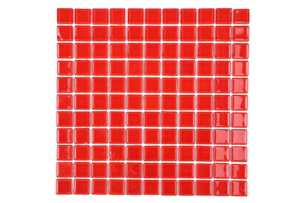 Pastilha de Vidro Vermelha 30 X 30 Cm 1 Peça