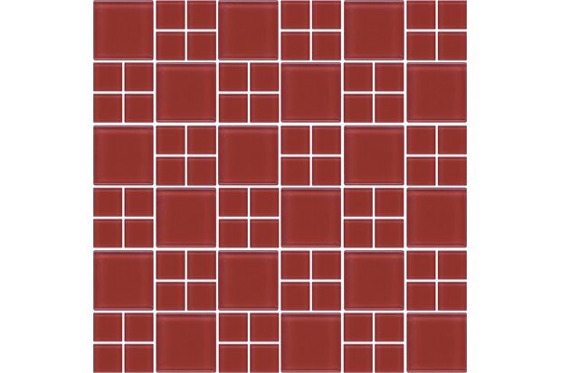 Pastilha Mosaico Cristal Vermelho 30x30cm