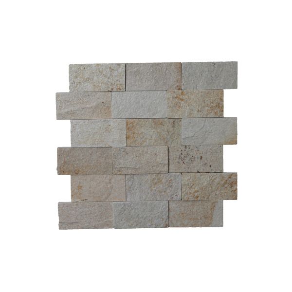 Pedra Natural Mosaico Telado Linha Aliance Eco Branco Sertão Tela 29x30cm Revestir