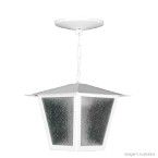 Pendente de aço Campinas quadrado 01 E27 20W L-4-C branco Ideal