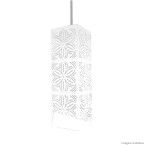 Pendente de aço para 1 lâmpada E27 40W Renda 101 branco Taschibra