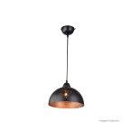 Pendente de aço TD 3011 para lâmpada E27 29,5x29,5cm preto Taschibra