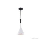 Pendente de aço TD 3026 para lâmpada E27 44,5x25cm branco Taschibra
