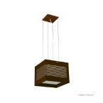 Pendente de alumínio 6148 para 2 lâmpadas 25x25cm café Pantoja