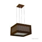 Pendente de alumínio 6149 para 4 lâmpadas 35x35cm café Pantoja