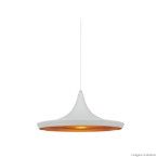 Pendente de alumínio Chamonix para 1 lâmpada E27 branco OL