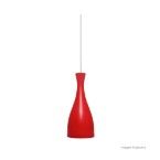 Pendente de alumínio Design para 1 lâmpada E27 60W 33x14cm vermelho fosco Taschibra