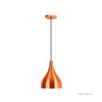 Pendente de alumínio Funil para 1 lâmpada 16x16cm cobre Pantoja