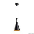 Pendente de alumínio Genebra para 1 lâmpada E27 preto OL